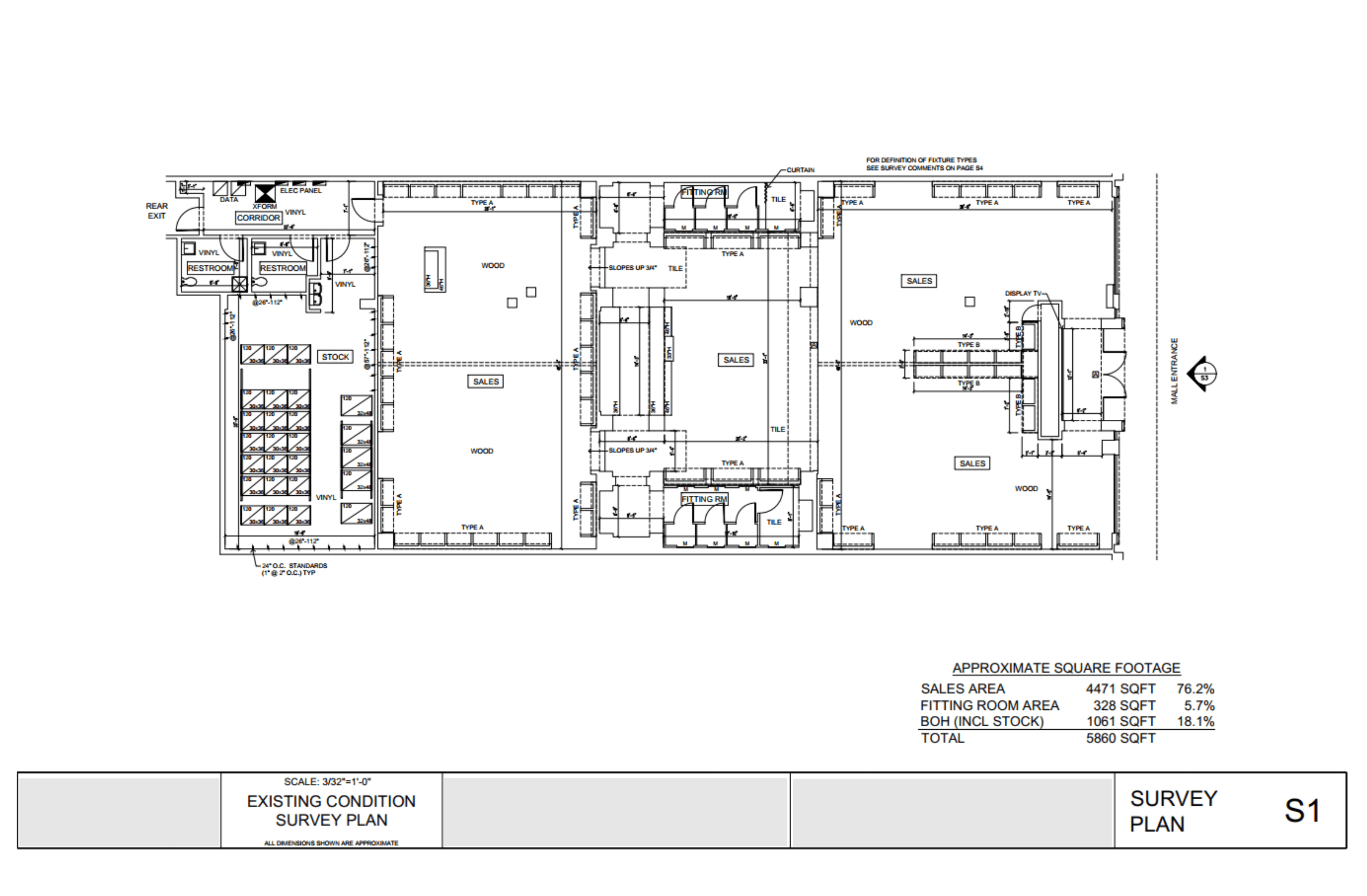 Mall floor plan survey