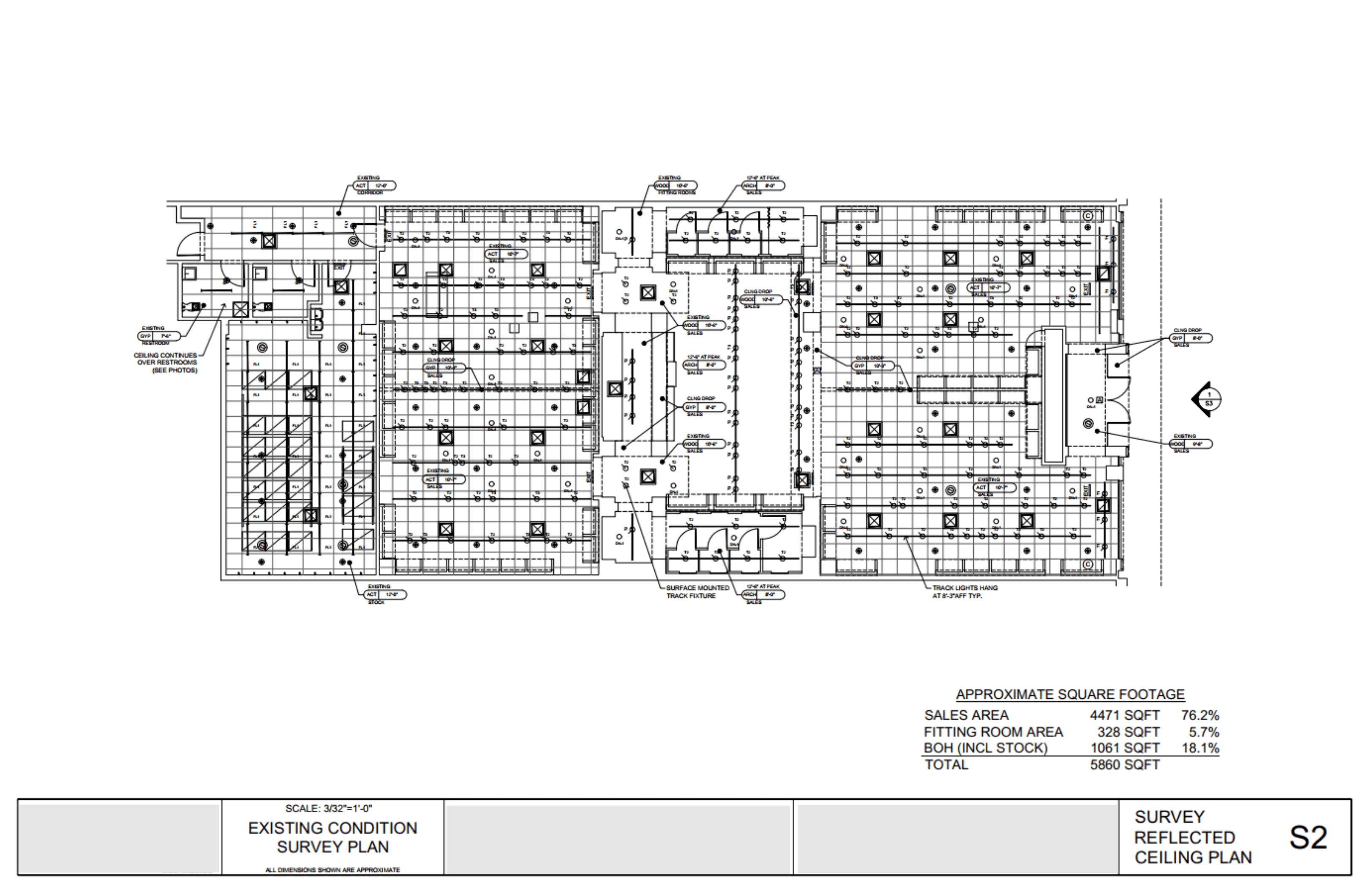 Mall reflected ceiling plan